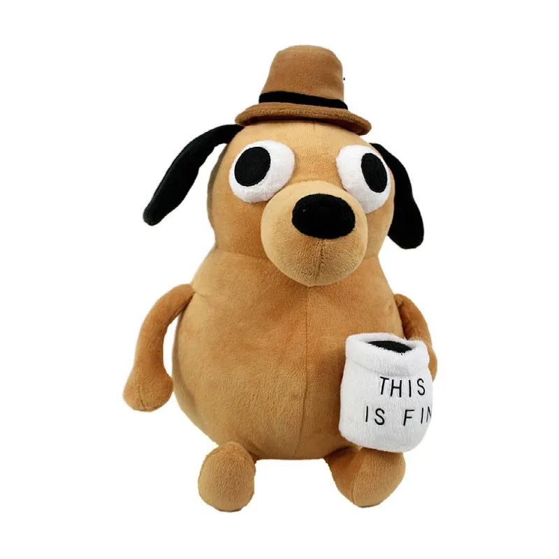Animal Coffee Dog Plush Toy – 25cm Cotton