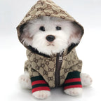 Autumn Winter Dog Jacket Windproof Coat – Polyester for Bulldog & Corgi