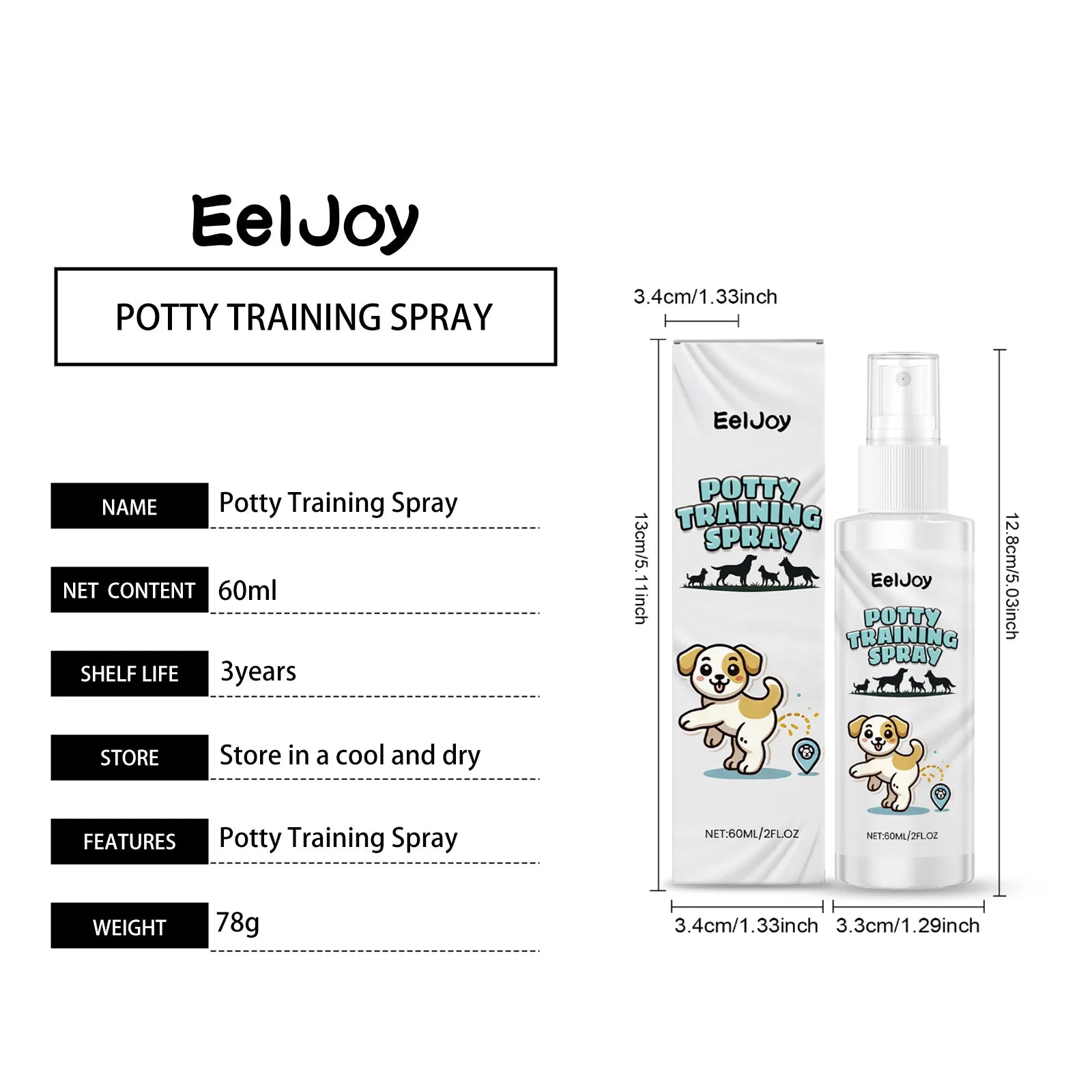Dog Potty Training Spray & Attractant – Natural Puppy Housebreaking Aid