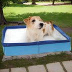 Dog Pool PVC Folding Swimming Pool – Non-Inflatable Paddling Bath Tub for Puppies & Small Dogs