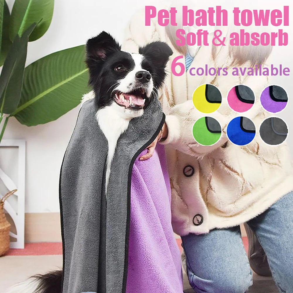 Quick-Dry Dog Bath Towels – Super Absorbent Polyester Microfiber