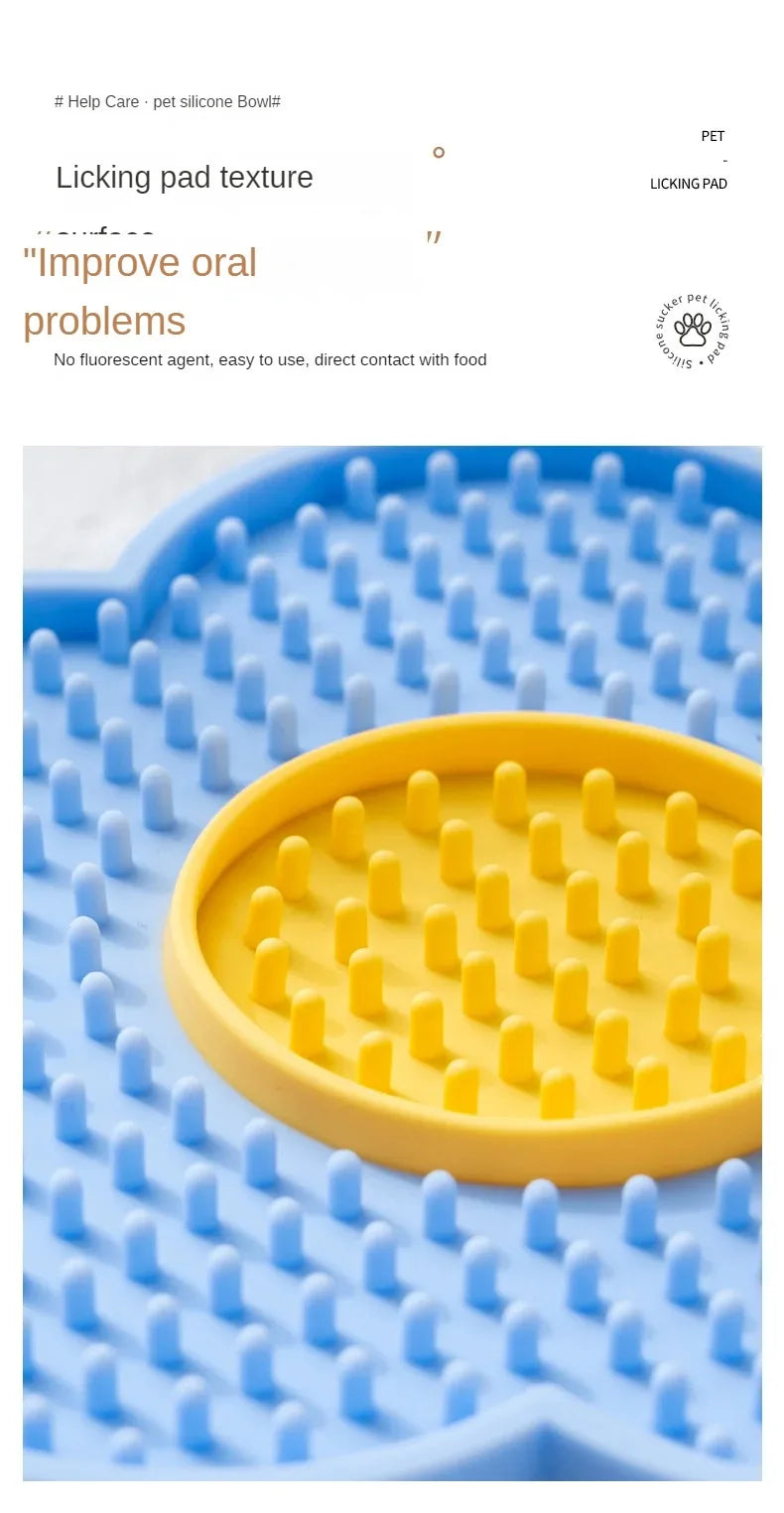 Interactive Sunflower Dog Lick Mat – Silicone Anxiety Relief Pad