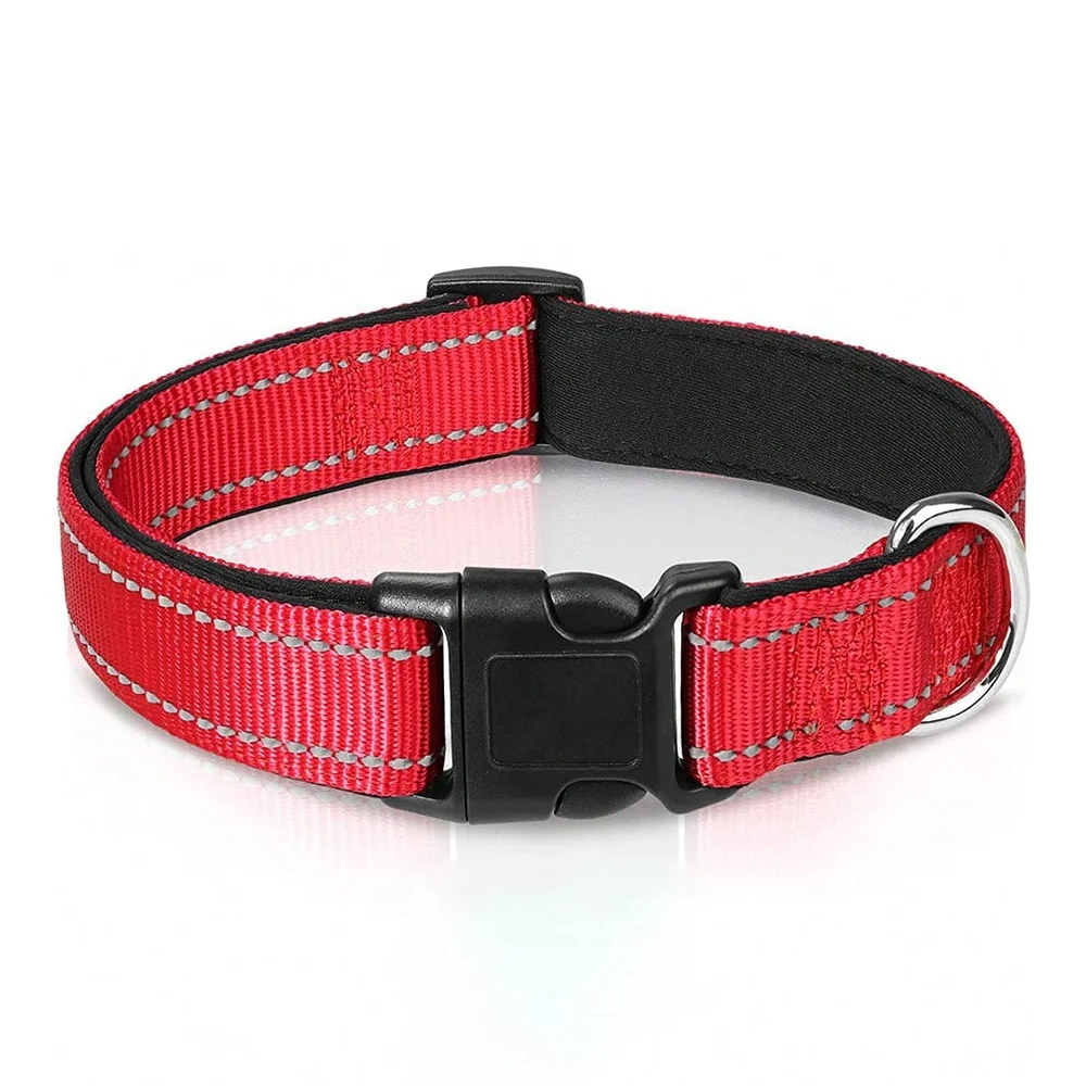 Reflective Dog Collar – Soft Padded Adjustable Night Safety