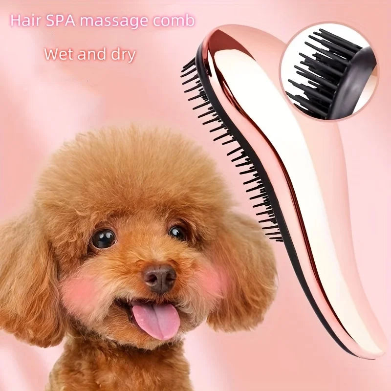 Dog Undercoat Rake & Deshedding Brush - Heavy-Duty Grooming Tool