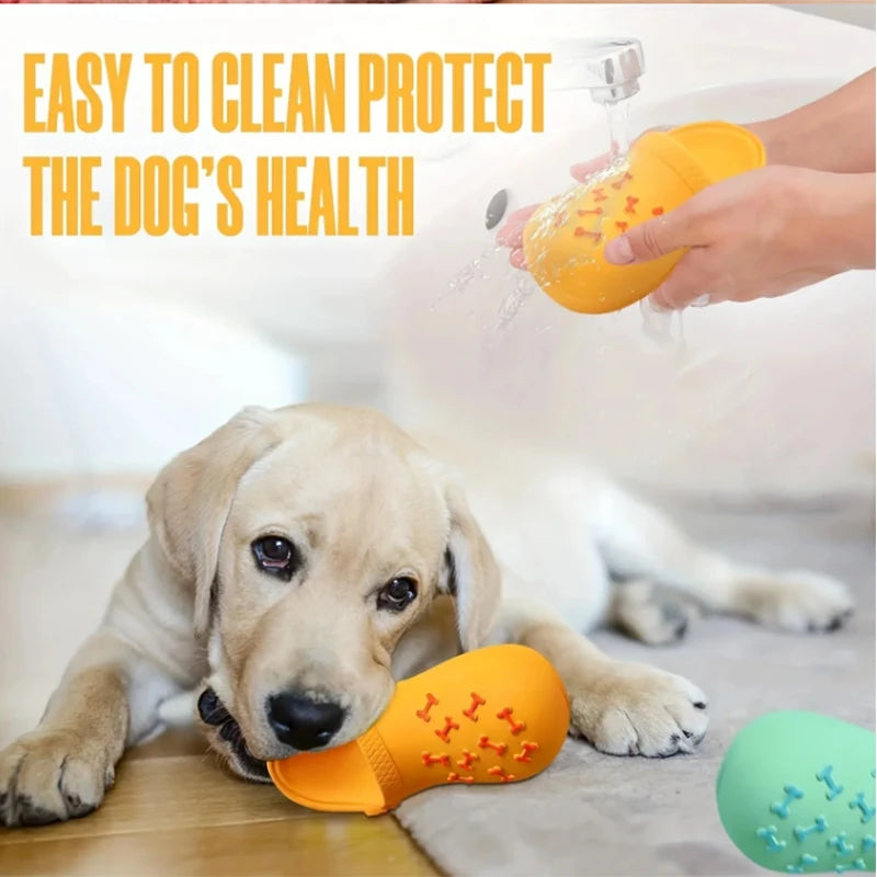 Squeaky Latex Dog Slipper Toy – Durable Chew & Teeth Cleaning Toy