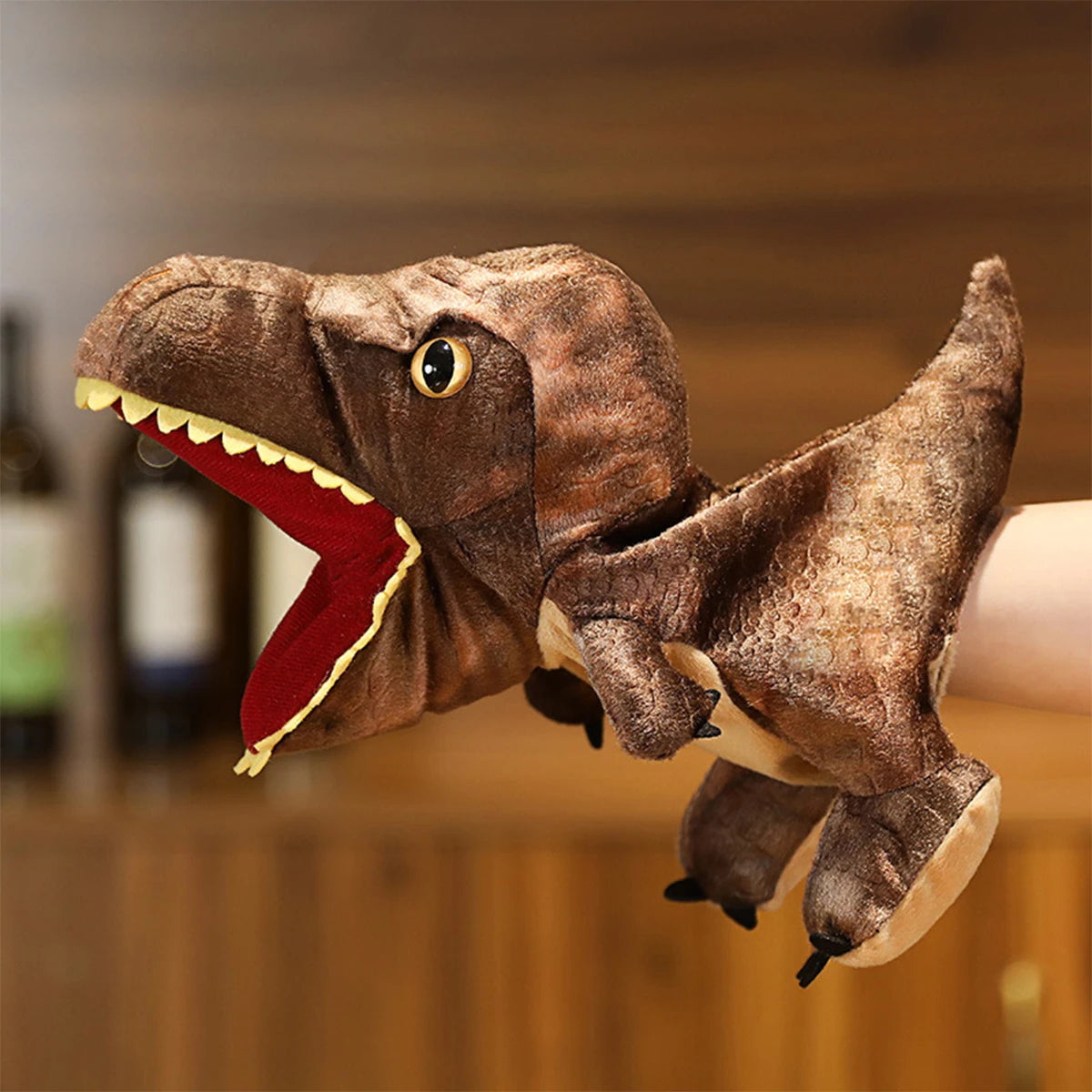 Dinosaur Hand Puppet Dog Toy – Interactive Plush