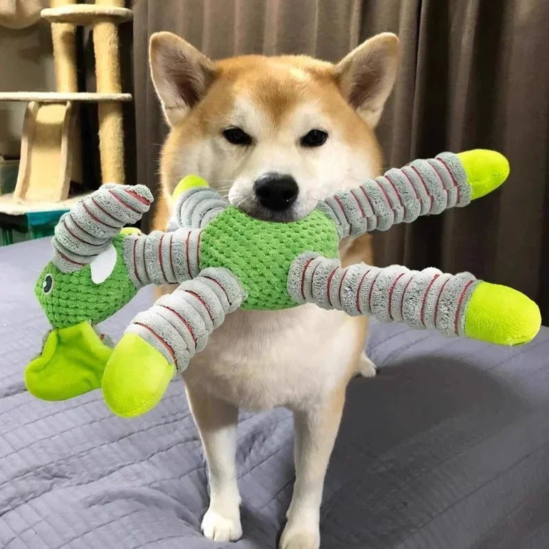 Spiral Plush Dog Toys Set for Small & Medium Dogs