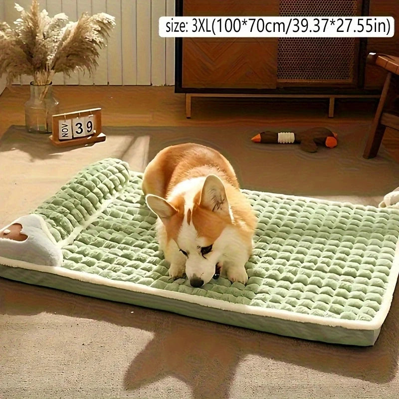 Dog Sleeping Mat – Four Seasons Universal Kennel, Removable & Washable Faux Fur Bed Mat
