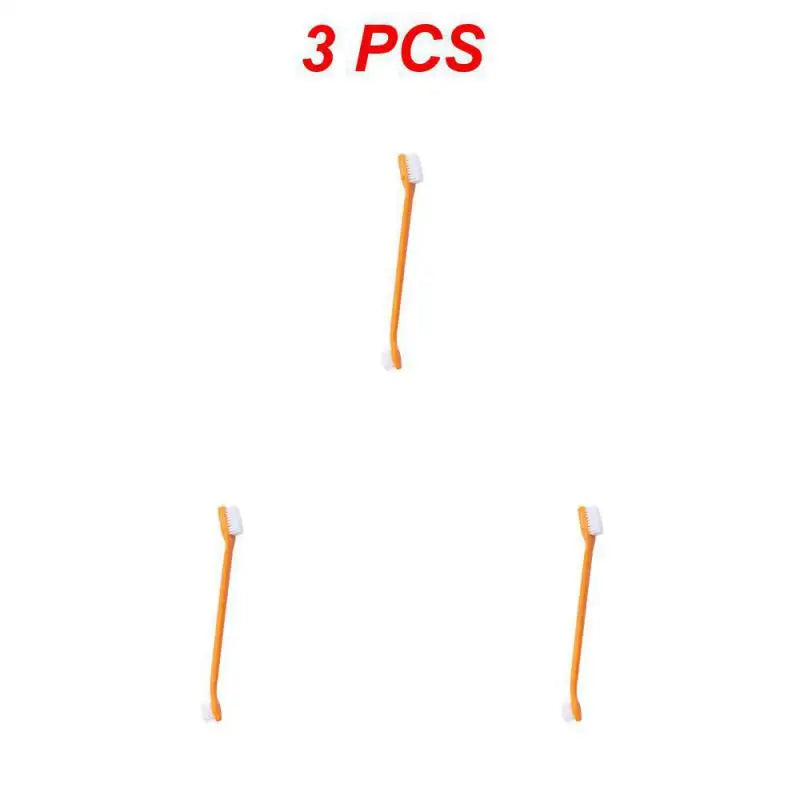 Double Head Dog Toothbrush – Multi-Angle Nylon Bristle Cleaner