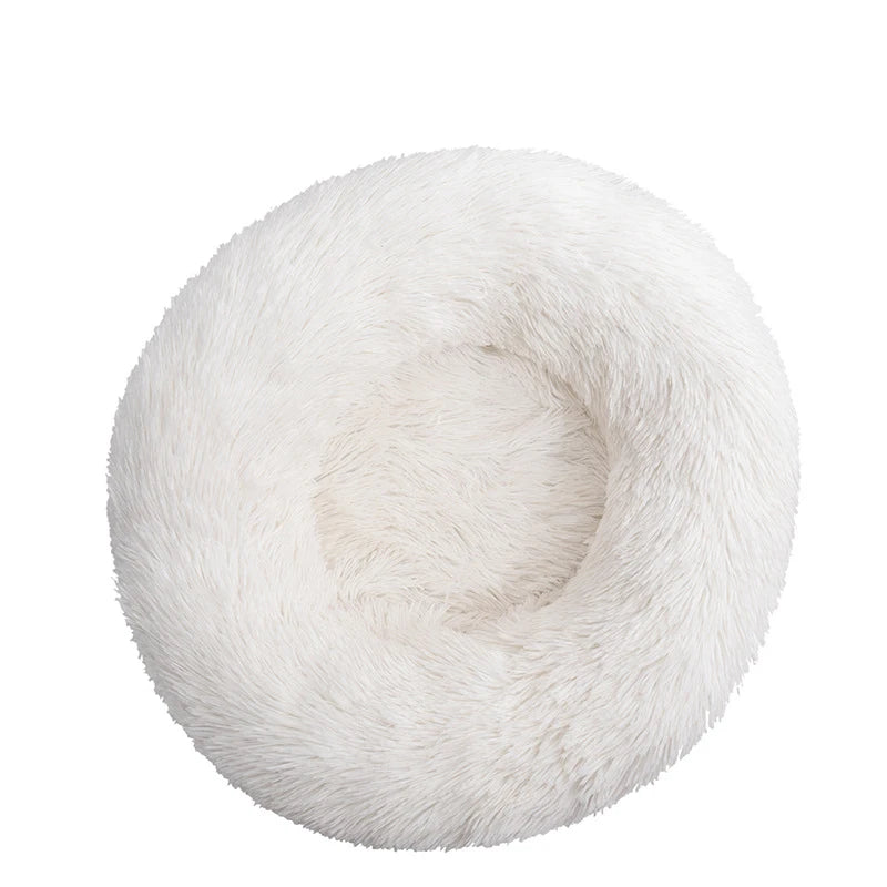 Pet Dog Bed Donut Cuddler – Ultra Soft Washable Round Dog Kennel, Winter Warm Sofa