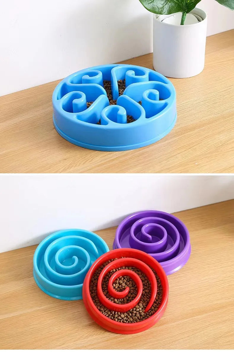 Interactive Slow Feeder Dog Bowl – Anti-Gulping Maze Dish