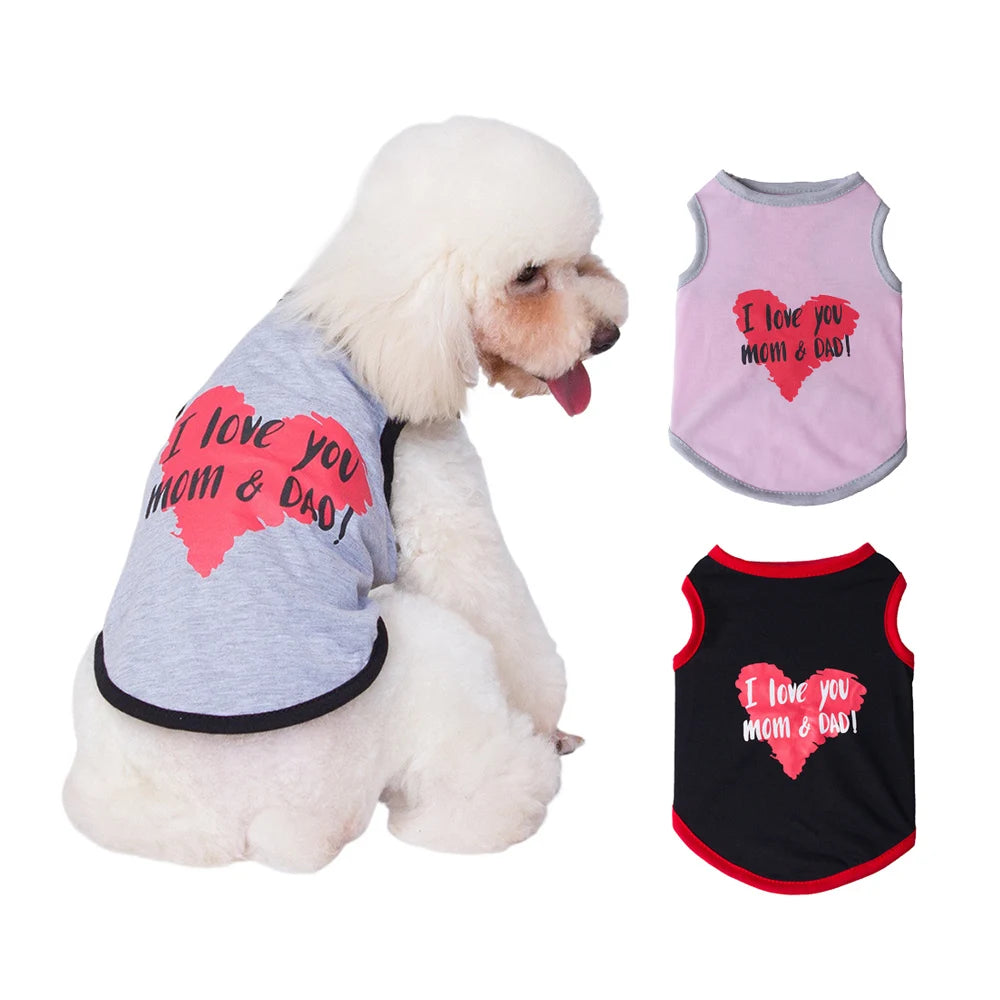 HOOPREETY Breathable Sleeveless Cotton Dog Vest – Summer Wear for Small Dogs