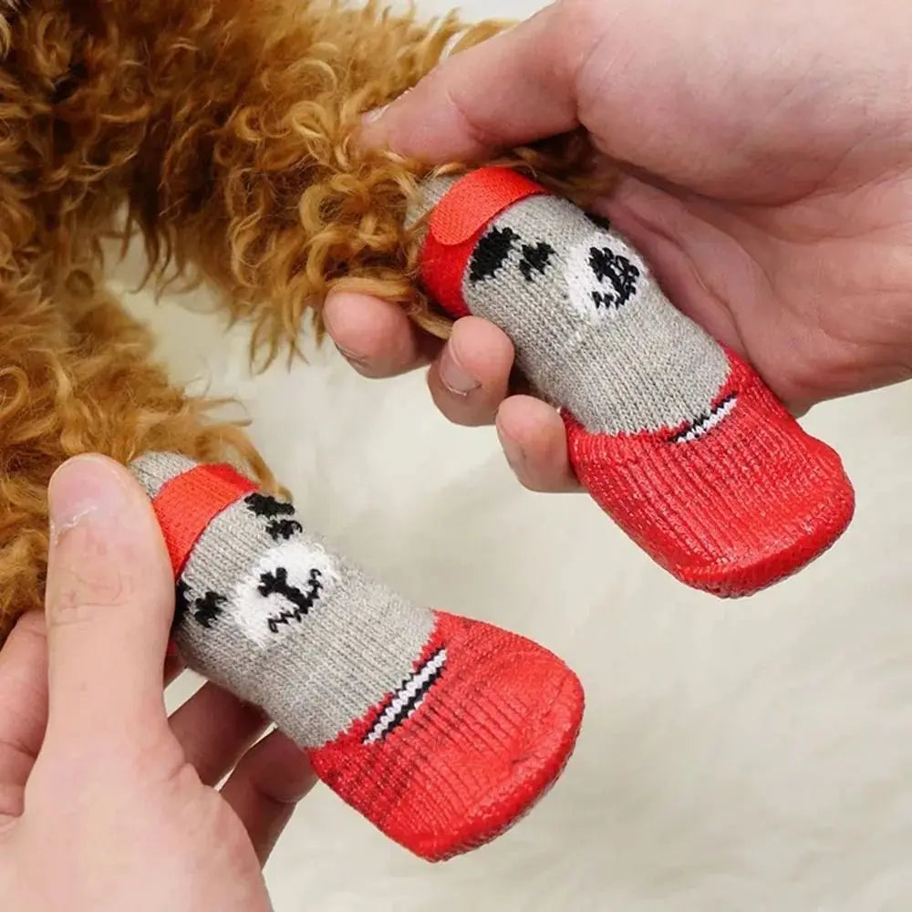 Waterproof Dog Boots – Non Slip Rubber Winter Paw Protectors