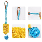 Colorful Rope Tug Dog Toy – Plush Elastic for Puppies