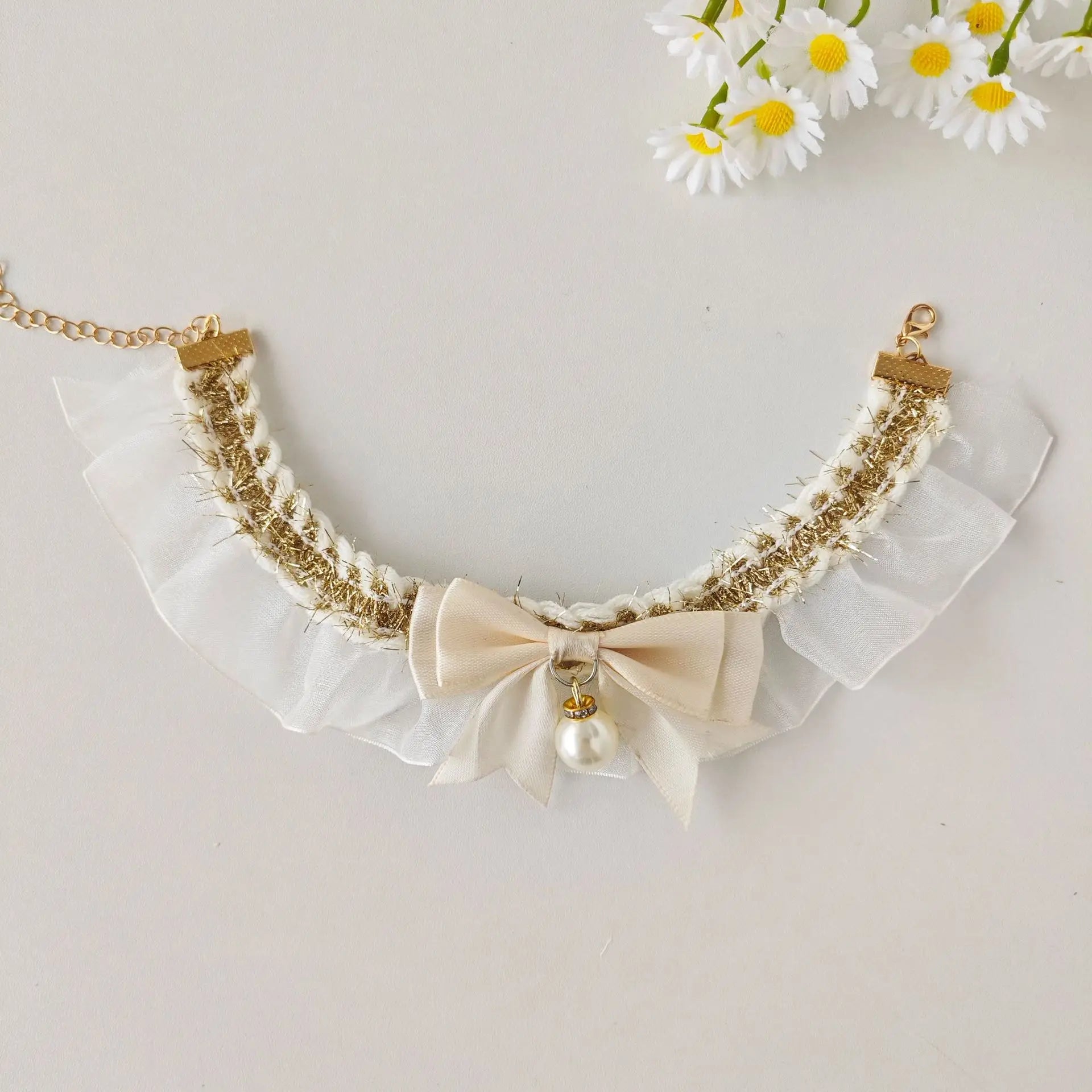 Dog Bib Necklace Lace Bow Tie Scarf – XS–XL