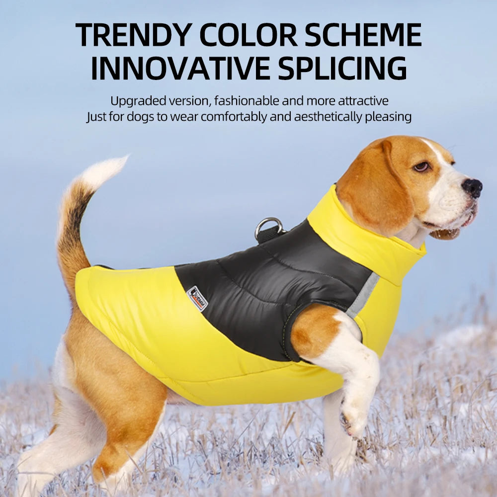 Waterproof Dog Winter Coat – Warm Cotton Lined Jacket Vest