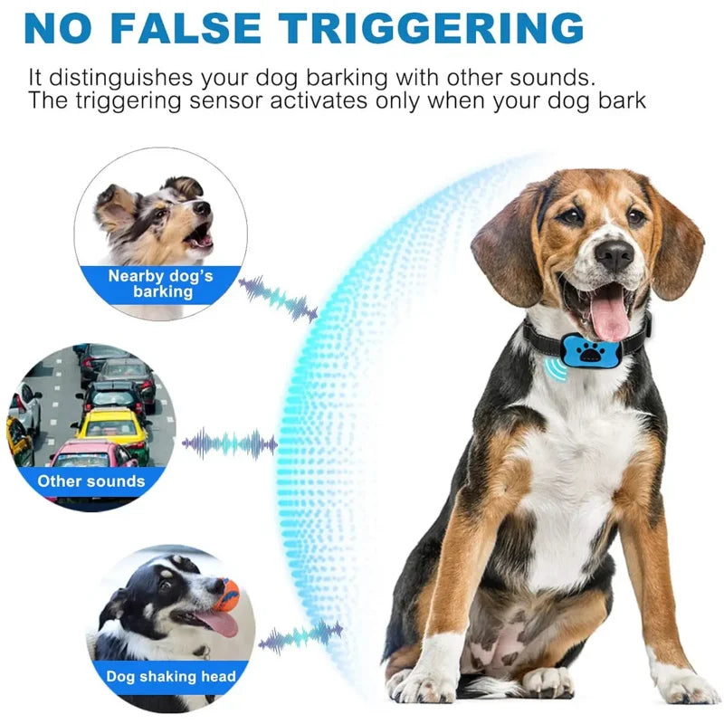 Humane Anti-Barking Dog Collar – Rechargeable & Automatic Vibration Training