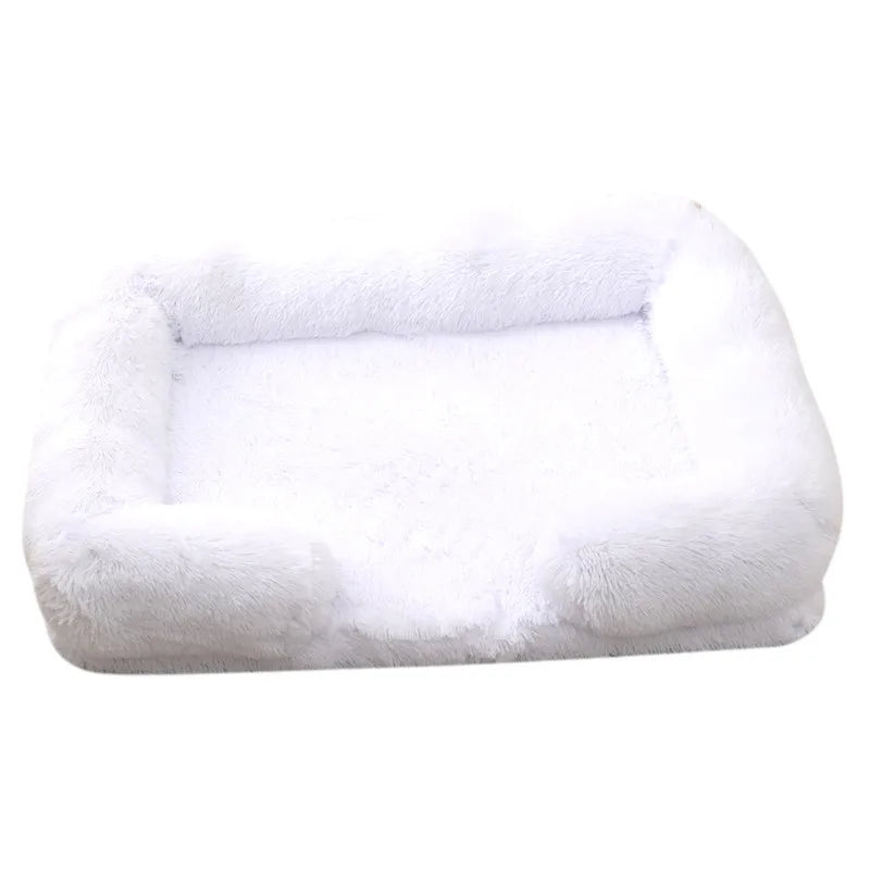 Dog Bed Plush Pet Bed – Thickened Winter Sleeping Pad, Removable Cover for Small & Large Dogs