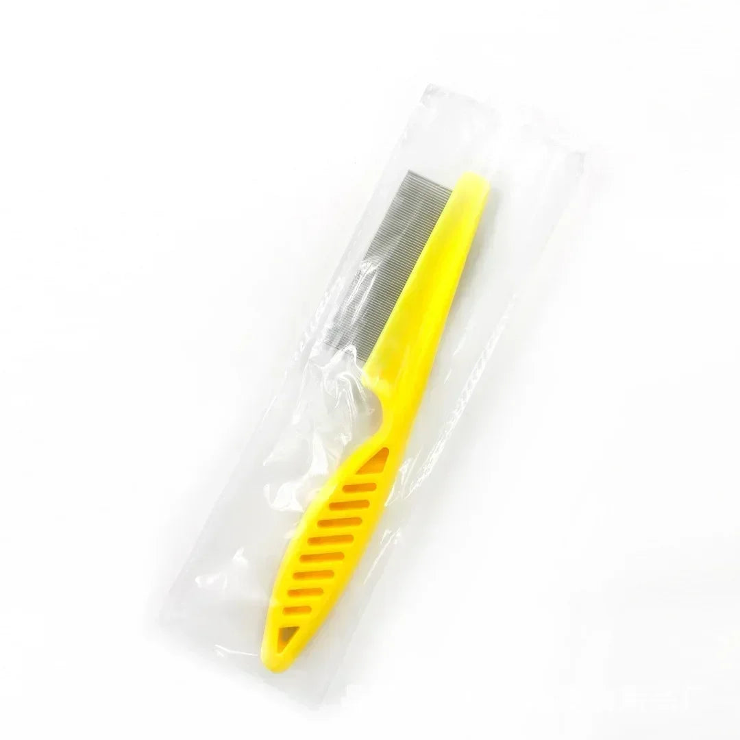 Moonbiffy Dog Grooming Flea Comb – Stainless Steel Hair Brush & Gentle Massage Tool