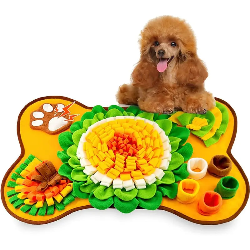 Interactive Dog Snuffle Mat – Foraging Training & Slow Feeding Toy