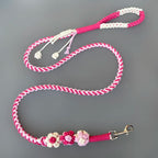 Dog Leash – Handwoven Floral Cotton
