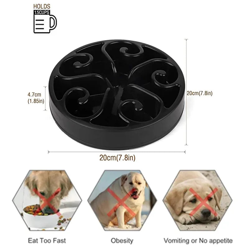 Interactive Slow Feeder Dog Bowl – Anti-Gulping Maze Dish