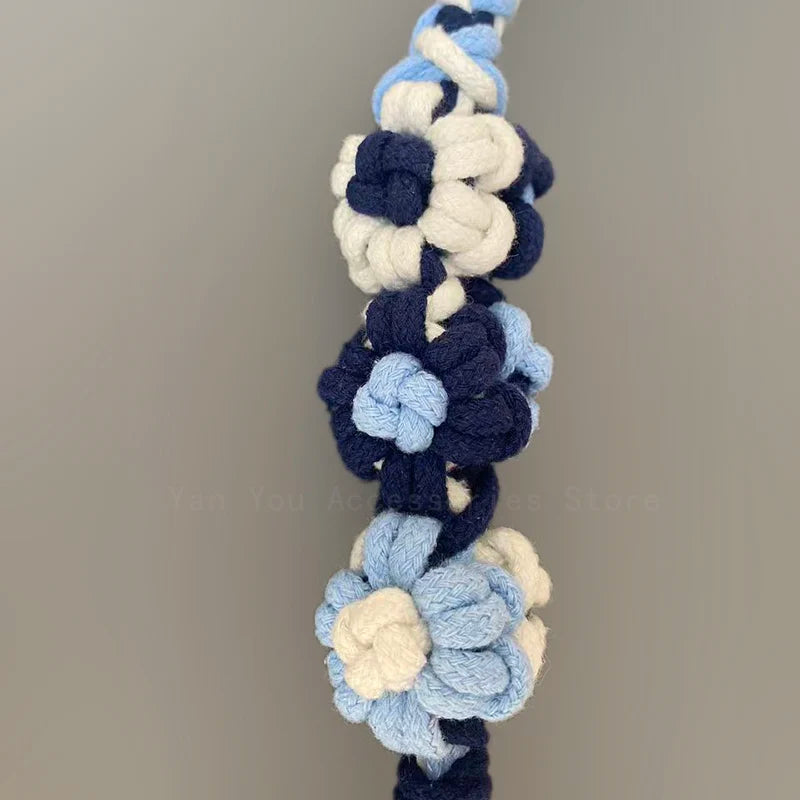 Dog Leash – Handwoven Floral Cotton