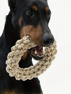 Durable Linen Rope Dog Toy for Medium & Large Dogs