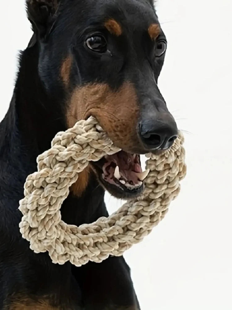 Durable Linen Rope Dog Toy for Medium & Large Dogs