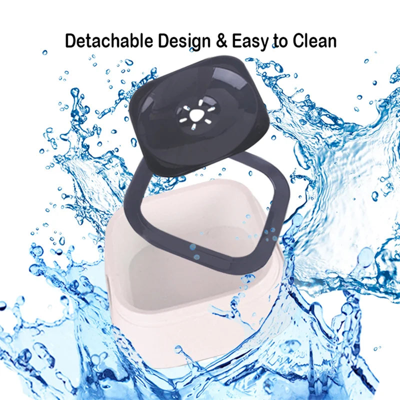 1L Anti-Splash Dog Water Bowl – Floating Non-Spill Drinking Bowl