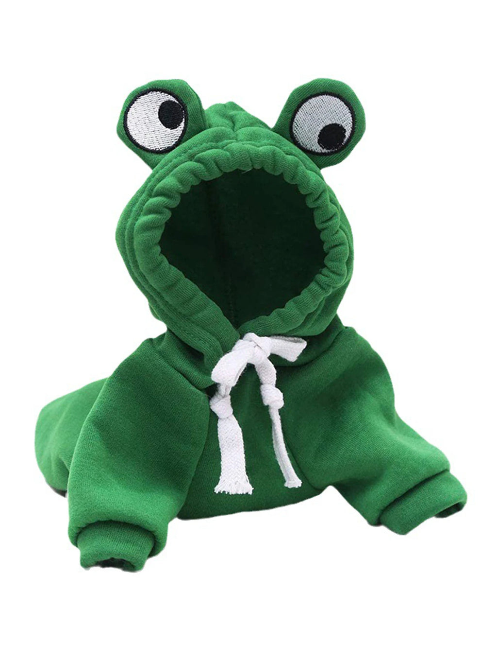 Frog Dog Hoodie Sweater – Green Cozy Pullover for Small Dogs