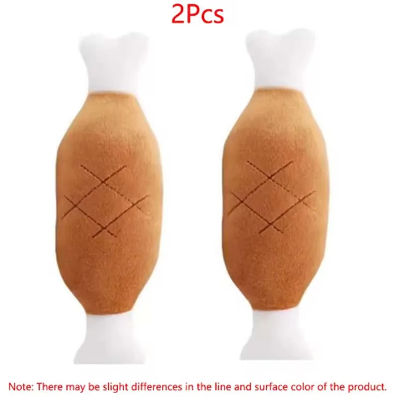Chicken Leg Bone Plush Toy – Interactive for All Sizes