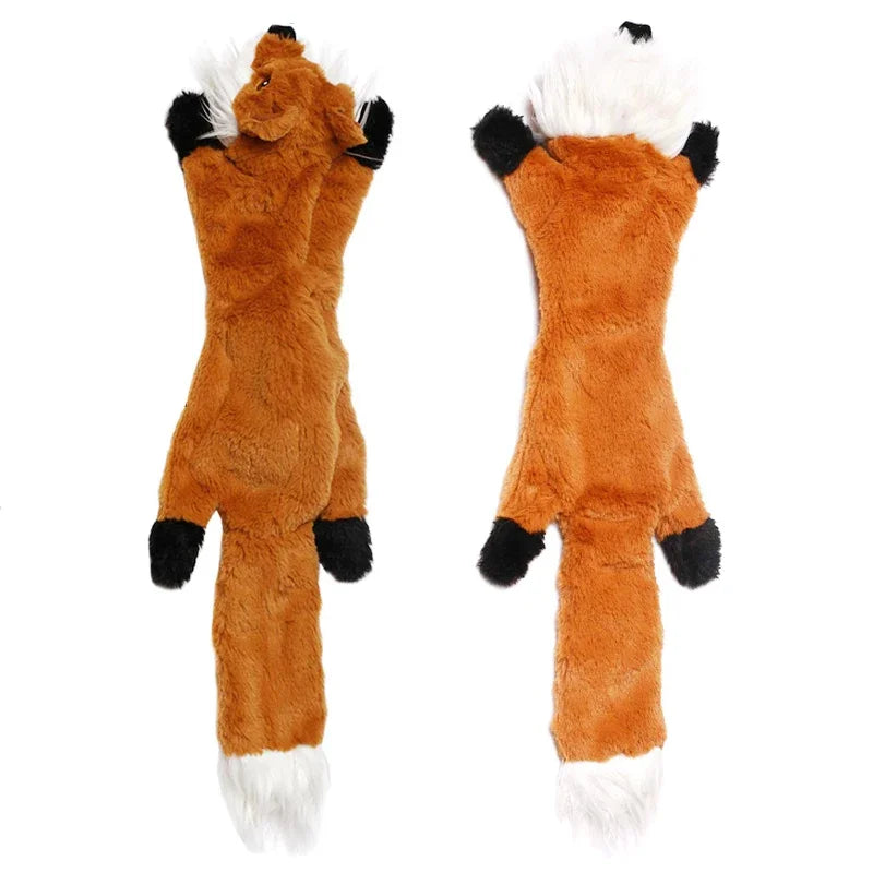 45cm No Stuffing Dog Toy – Squeakers & Crinkle for Interactive Play