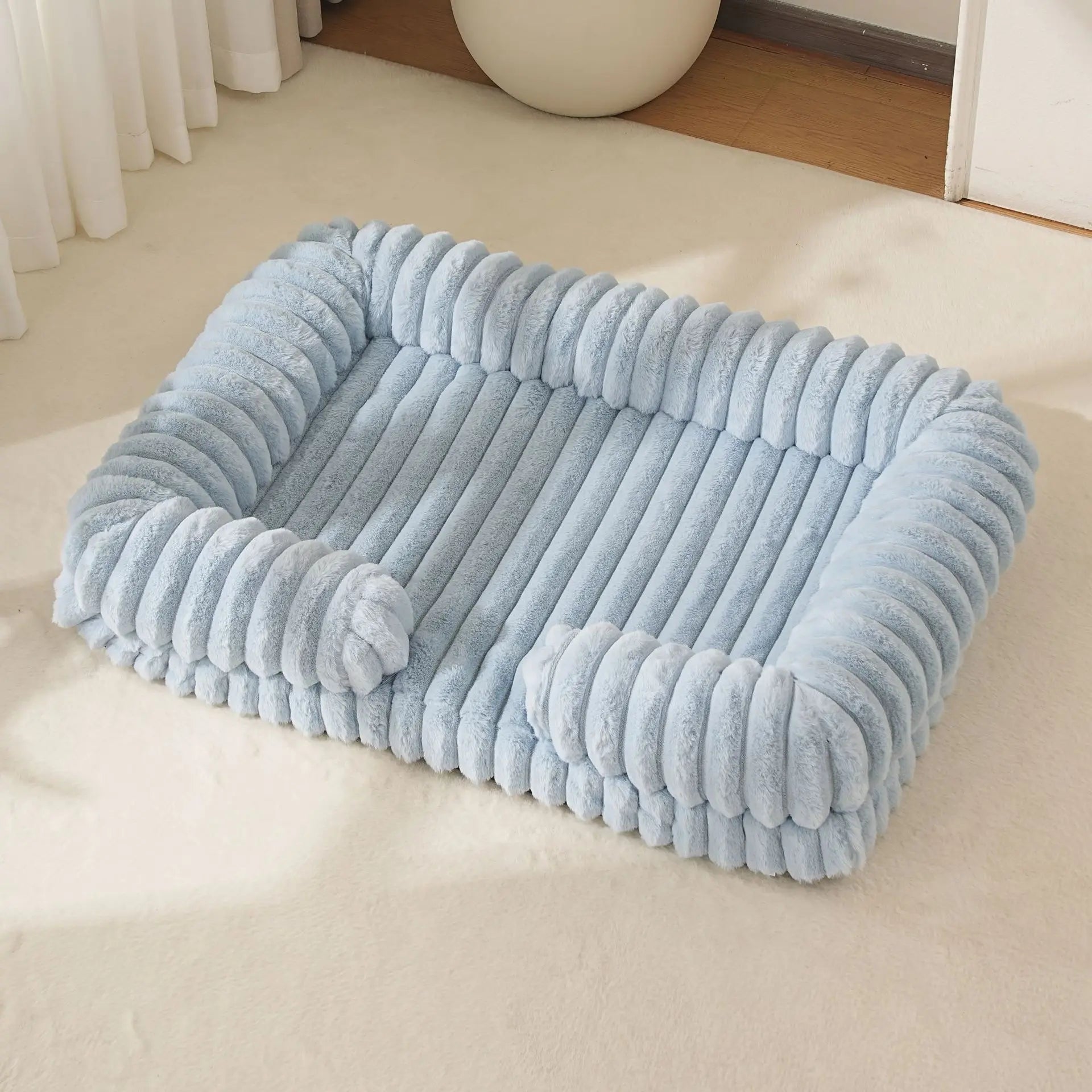 Winter Warm Large Dog Bed – Plush Pet Cushion with Insulated Mat for Cozy Indoor Sleeping