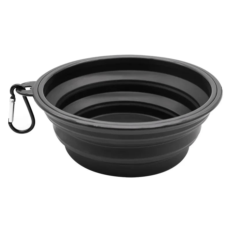 Collapsible Silicone Dog Travel Bowl – 350ml & 600ml Portable Feeder