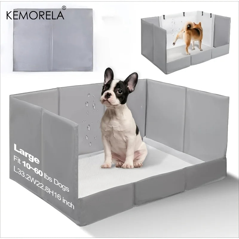 Foldable Dog Toilet Training Fence – Extra Large Leakproof Indoor Potty