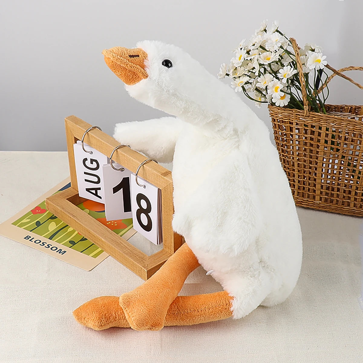 50cm Soft Goose Plush Dog Toy – Calming Anxiety Relief