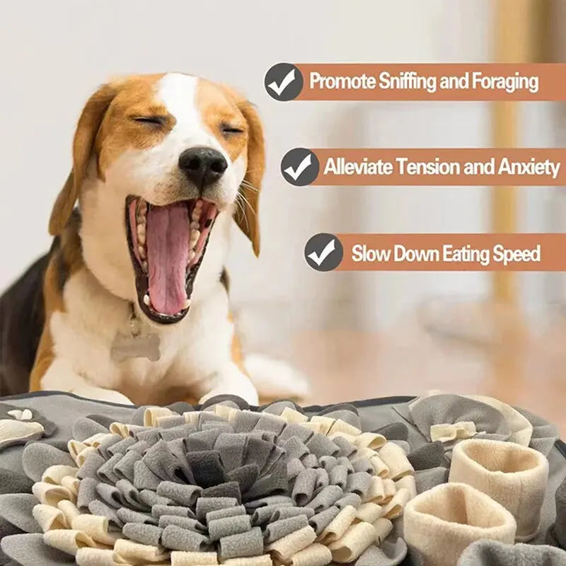 Interactive Dog Snuffle Mat – Foraging Training & Slow Feeding Toy