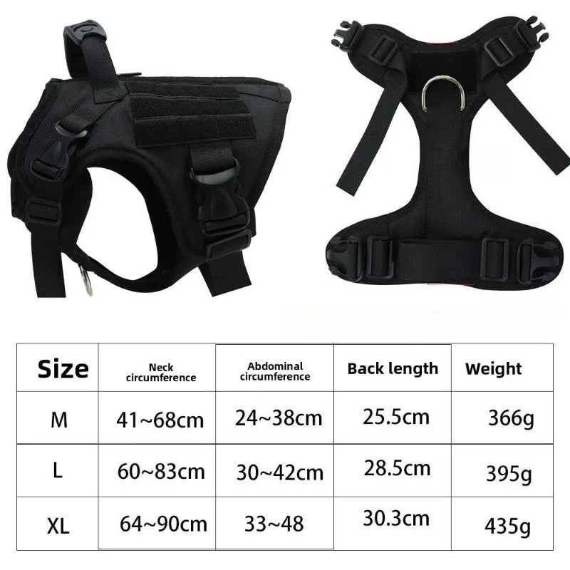 Tactical Dog Harness – Adjustable Training Vest