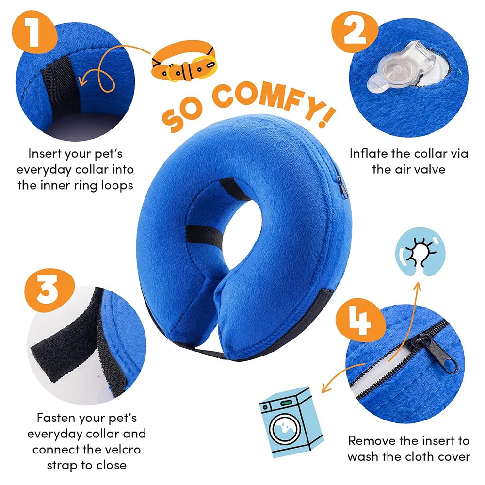 Dog Recovery Collar – Inflatable Soft Cone