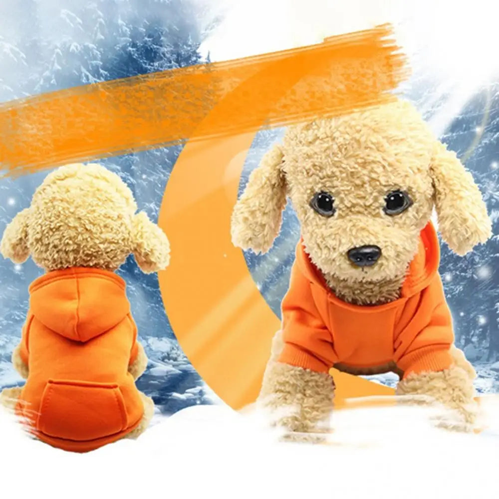 Dog Hooded Sweatshirt – Warm Winter Coat for Small Dogs