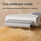 Floating Stainless Steel Dog Brush - Curved Undercoat Grooming Comb