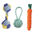 Carrot Cotton Rope Dog Toy – Teething for Small Breeds