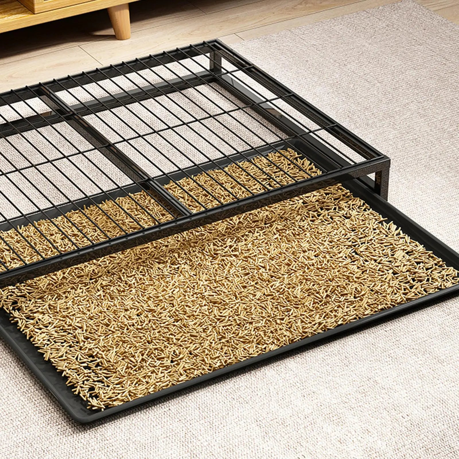 Heavy Duty Metal Dog Potty Tray – Washable Indoor Pee Pad Holder