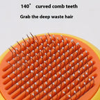 Duck Design Self-Cleaning Dog Brush – Gentle Detangling & Massage Comb
