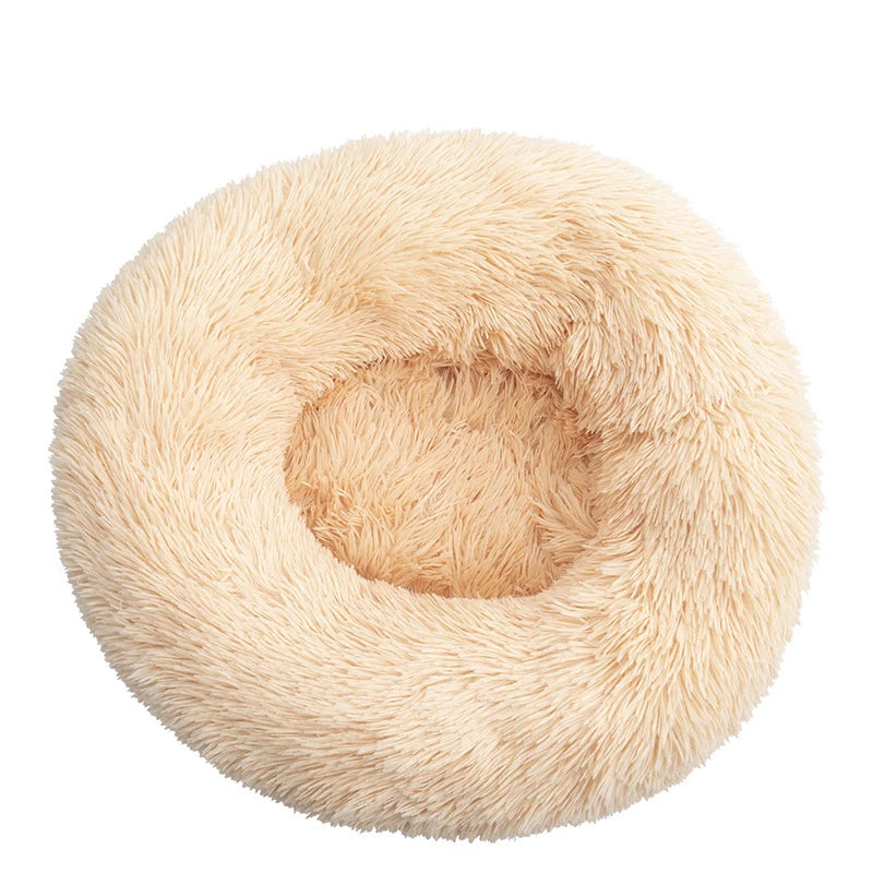 Pet Dog Bed Donut Cuddler – Ultra Soft Washable Round Dog Kennel, Winter Warm Sofa