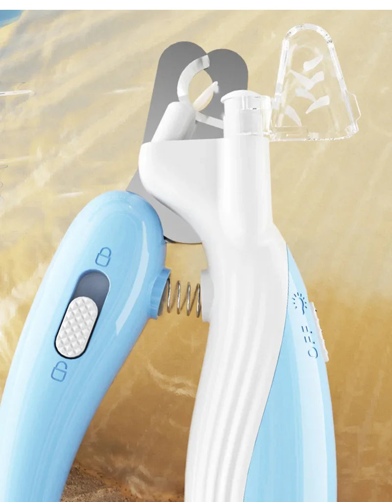 LED Light Dog Nail Clippers - Safe Stainless Steel Paw Trimmer for Dogs