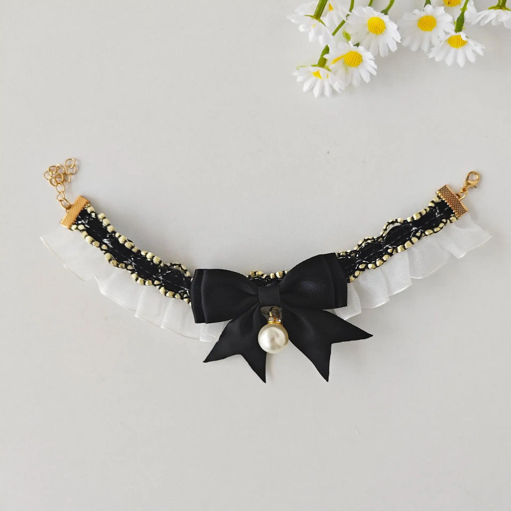 Dog Bib Necklace Lace Bow Tie Scarf – XS–XL