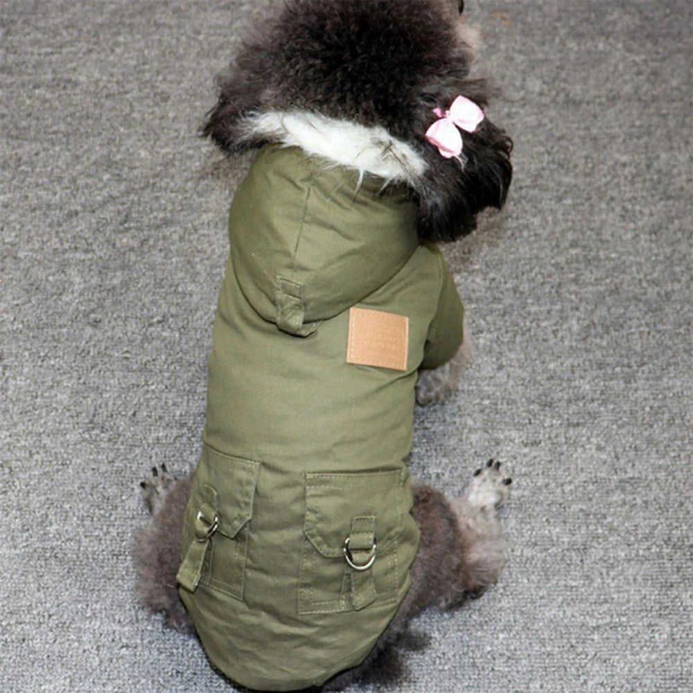 Winter Dog Coat Hoodie – Warm Windproof Pet Jacket