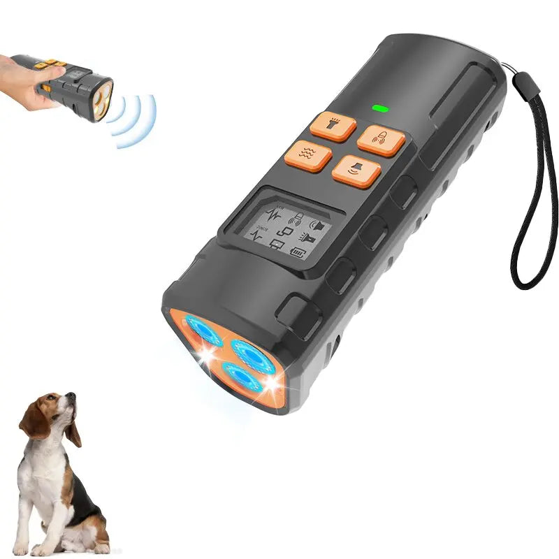 3-Head Ultrasonic Dog Trainer – Portable Bark Control Device